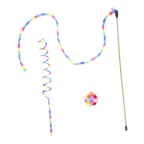 Kisangel 1satz Interaktiver Katzenspielzeuge Mit Federball Und Bunten Bällen Kreatives Spielzeugset Für Katzen Bewegung Und Spielvergnügen von Kisangel