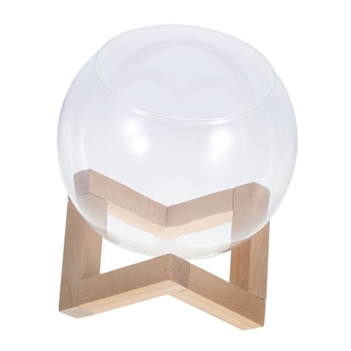 Kisangel 1 Set Glas-anzuchtvase Mit Holzständer, Einzigartiger Hydrokultur-pflanztopf, Mikro-landschafts-Terrarium, Desktop-glasbehälter Für Pflanzen Kisangel 1 Set Glas-anzuchtvase Mit Holzständer, Einzigartiger Hydrokultur-pflanztopf, Mikro-landschafts-Terrarium, Desktop-glasbehälter Für Pflanzen von Kisangel