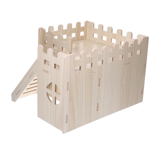 Kisangel Entzückendes Rattenversteck Aus Holz Lebensraum Burg Für Hamster Meerschweinchen Frettchen Chinchillas Und Stressumgebungen von Kisangel