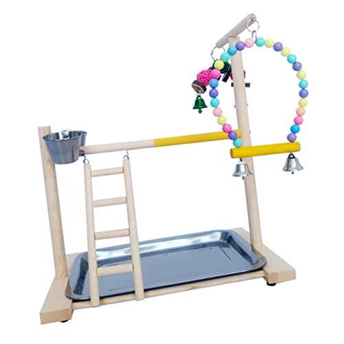 Kisangel 1 Set Papagei Stehen Rack Vogel Spielen Stehen Pet Training Materialien Für Vögel Zufällige Farbe von Kisangel