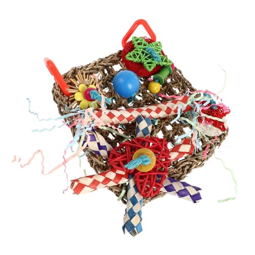 Kisangel Papagei Kauspielzeug – 1Stück Buntes Schredder Spielzeug für Vögel Zähneknirschen Beißspielzeug Haustier Spielzeug Papageien Zubehör aus Sicherem Material von Kisangel