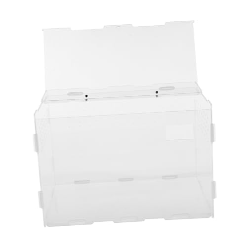 Kisangel 1 Stück Karton Futterbox Für Reptilien Für Schildkröten Vogelspinne-Terrarium Fütterung Schlüpfen Brutkasten Für Tiere Hamsterhaus Brutbehälter Transparent Acryl von Kisangel