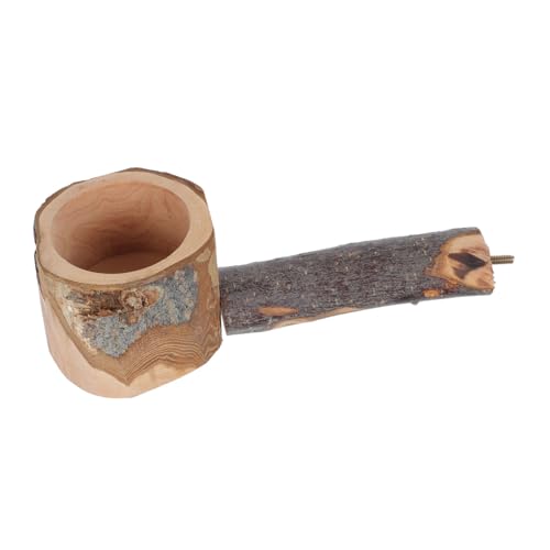 Kisangel 1 Stück Papageien Stand Rack mit Futter Schale aus Holz für Kleine und Mittelgroße Vögel Leicht zu Reinigen Kreatives Design für Papageien und Nymphensittiche von Kisangel