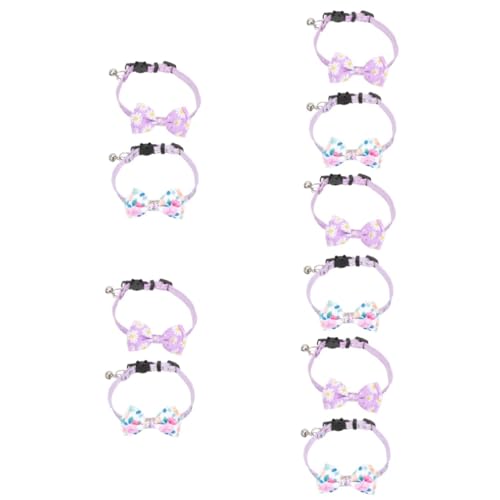 Kisangel 5 Sets Kätzchenhalsband Mit Schleife Verstellbar Für Katzen Blumen Leicht Für Den Täglichen Gebrauch Besondere Anlässe 2 Stück X 5 von Kisangel