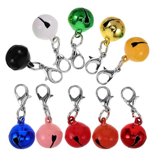 Kisangel 10 Stück Glocken für Hunde und Katzen Dekorative Anhänger mit Stabilem Haken für Training und DIY Stil Kisangel 10 Stück Glocken für Hunde und Katzen Dekorative Anhänger mit Stabilem Haken für Training und DIY Stil von Kisangel