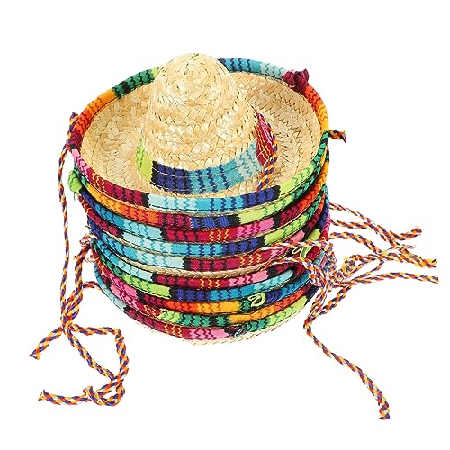 Kisangel 10 Stücke Hüte Für Hunde Aus Robustem Strohmaterial Verstellbare Kappe Für Welpenmütze Und Puppenmütze Haustiermütze Für Verschiedene Designs Und DIY-projekte von Kisangel