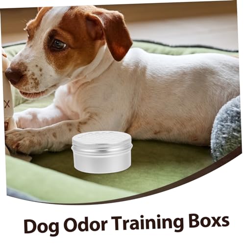 Kisangel 10 Stück Teiliges Hundegeruch Training Aluminium Dosen mit Belüftungsdeckeln Geruchstraining Werkzeug für Nasenarbeit Stressabbauend und Energieausgleichend Beim Hundetraining von Kisangel