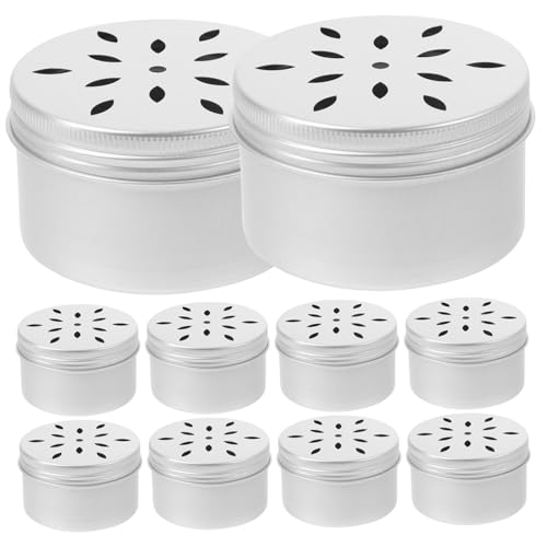 Kisangel 10 Stück Teiliges Hundegeruchstraining Aluminium Duftdosen mit Lochdeckel für Nasenarbeit und Geruchserkennung Sichere Trainingsbox für Such und Spürhunde Langlebiges von Kisangel