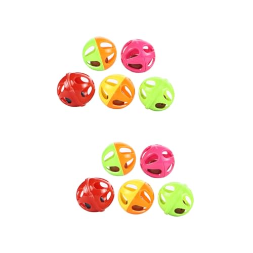 Kisangel 100stücke Katzen-spielzeugbälle Mit Glocken Kreative Zweifarbige Hohle Teaser-bälle Für Haustiere Zur Und Spielvergnügen Farben Zufällig Kisangel 100stücke Katzen-spielzeugbälle Mit Glocken Kreative Zweifarbige Hohle Teaser-bälle Für Haustiere Zur Und Spielvergnügen Farben Zufällig von Kisangel