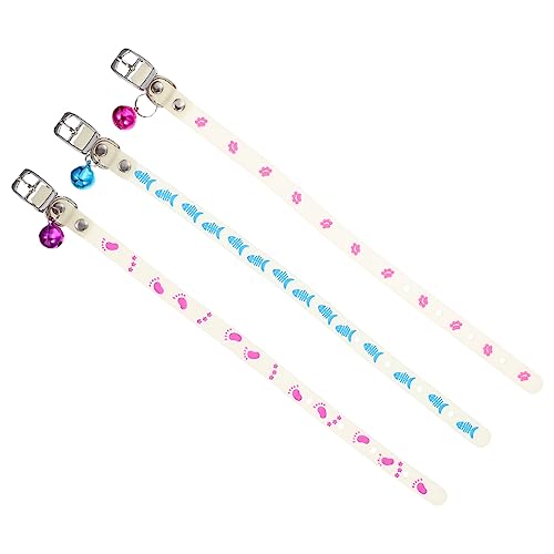 Kisangel 12 STK Fluoreszierendes Haustierhalsband Welpenhalsband mit Glocke Hundehalsband für Welpen Hunde Leuchtend festlich Haustiere Gürtel Kragen LED Pyjama von Kisangel