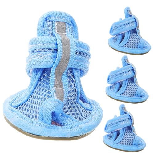 Kisangel 12 Stück Haustier-Sandalen Haustier-Hundeschuhe Hundezubehör Hundestiefel wasserdichte Hundeschuhe Für Den Sommer Kleine Hunde Traktion Hunde-Sneakers Hundestiefel Größe von Kisangel