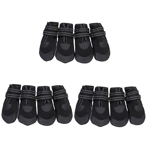 Kisangel 12 STK wasserdichte hundestiefel hundeschuhe Winterschuhe für Hunde Dog Shoes schwarzer Stiefel Schwarze Stiefel Hunde Haustiere Stiefel Wanderschuhe für Haustiere Black Kisangel 12 STK wasserdichte hundestiefel hundeschuhe Winterschuhe für Hunde Dog Shoes schwarzer Stiefel Schwarze Stiefel Hunde Haustiere Stiefel Wanderschuhe für Haustiere Black von Kisangel