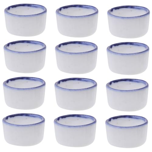 Kisangel 12 Stück Teiliges Mini Keramik Wasserschalen für Spinnen und Skorpione Platzsparend Langlebig Leicht zu Reinigen Geeignet für Kleine Reptilien und von Kisangel