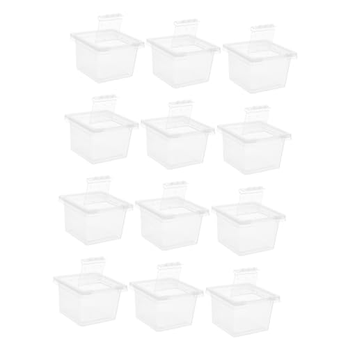 Kisangel 12stücke Reptilienbox Aus Kunststoff Transparenter Futterbehälter Für Klettertiere Zuchtbox Mit Belüftungslöchern Für Haustiere Und Transport von Kisangel