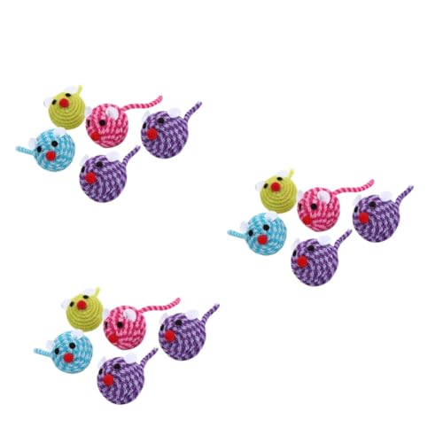 Kisangel 3sets Elastische Seile Katze Mäuse Spielzeug Interaktive Haustier Katze Teaser Spielzeug Leichte Pet Spaß Spielzeug 5 Stücke * 3 Kisangel 3sets Elastische Seile Katze Mäuse Spielzeug Interaktive Haustier Katze Teaser Spielzeug Leichte Pet Spaß Spielzeug 5 Stücke * 3 von Kisangel