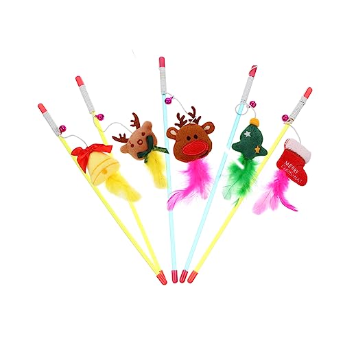 Kisangel 15 STK Weihnachtskatzen-Teaser Ausgestopftes Katzenspielzeug Katzentrainer Zauberstab Teaser-zauberstab Mit Glocke Katzenspielzeug Für Drinnen Kätzchen Teaser Sport Hauskatze Pp Kisangel 15 STK Weihnachtskatzen-Teaser Ausgestopftes Katzenspielzeug Katzentrainer Zauberstab Teaser-zauberstab Mit Glocke Katzenspielzeug Für Drinnen Kätzchen Teaser Sport Hauskatze Pp von Kisangel