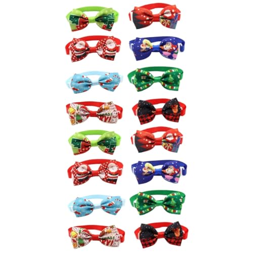 Kisangel 16 STK Haustier Fliege Verstellbares Haustierhalsband Halsband mit Schleife für Haustiere weihnachtliche hundehalsbänder Weihnachtszubehör für Haustiere Katzenfliege einstellbar Kisangel 16 STK Haustier Fliege Verstellbares Haustierhalsband Halsband mit Schleife für Haustiere weihnachtliche hundehalsbänder Weihnachtszubehör für Haustiere Katzenfliege einstellbar von Kisangel
