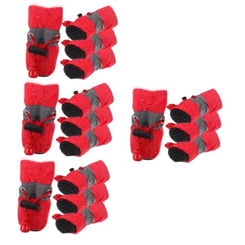 Kisangel 16 STK rutschfeste Schuhe für Haustiere Krallen rutschfeste Welpenschuhe Hundeschuhe für draußen Hündchen Schuhschutz Schuhe mit weichen Sohlen Stiefel der Hund Kisangel 16 STK rutschfeste Schuhe für Haustiere Krallen rutschfeste Welpenschuhe Hundeschuhe für draußen Hündchen Schuhschutz Schuhe mit weichen Sohlen Stiefel der Hund von Kisangel