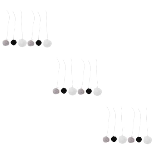 Kisangel 18stücke Katzenbälle Spielzeug Interaktive Elastische Teaser-bälle Für Katzen Fuzzy Spielzeug Für Katzen Fördert Spiel Und Bewegung von Kisangel