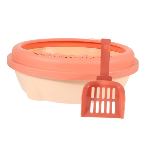 Kisangel 1Satz Halbgeschlossene Katzentoilette Mit Spritzschutz Und Großer Katzenstreubehälter Für Dekorative Katzenräume Für Katzen Und Kitten Kisangel 1Satz Halbgeschlossene Katzentoilette Mit Spritzschutz Und Großer Katzenstreubehälter Für Dekorative Katzenräume Für Katzen Und Kitten von Kisangel