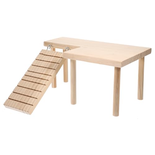 Kisangel Holz Hamster Spielzeug Trageplattform Kletterleiter für Hamster Ratten Dekorative Hamsterplattform Robust Praktisch für Kleintiere Spielzeug zur Stressreduktion von Kisangel