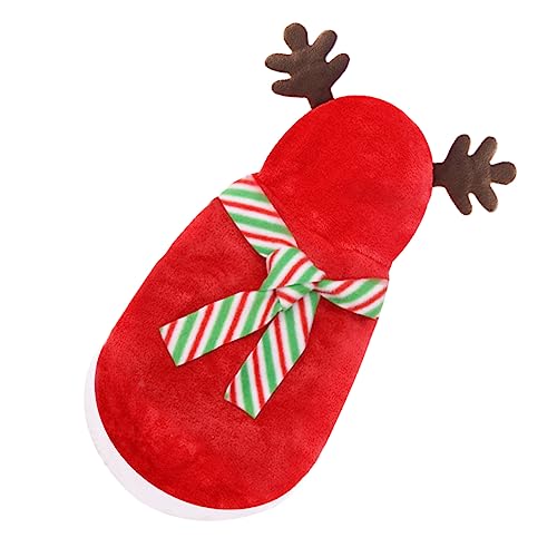 Kisangel Weihnachten Hundekleidung Für Haustiere Mit Schal Ansprechendes Elch-Design Für Hunde Und Katzen Party Outfits Für Festivals Und Feiertage von Kisangel