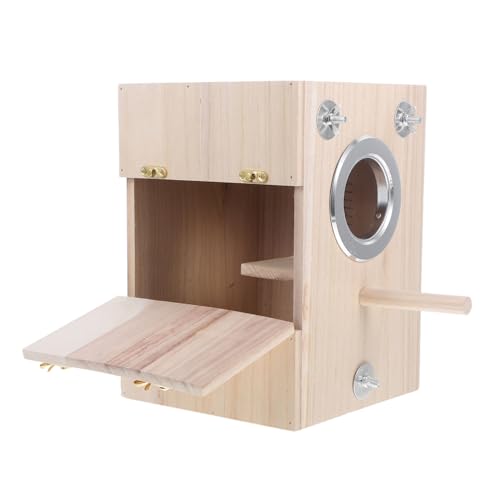 Kisangel Vogelzuchtkasten - Vogelnest Aus Holz Sicher Für Vögel Nestfütterungshaus Vogelbrutkasten Heimdekoration Kisangel Vogelzuchtkasten - Vogelnest Aus Holz Sicher Für Vögel Nestfütterungshaus Vogelbrutkasten Heimdekoration von Kisangel