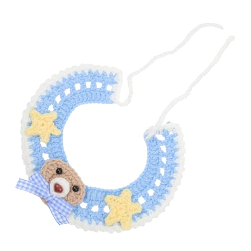 Kisangel 1stk Bellen Kragen Kragen Kätzchen Ausreißer Weicher Kätzchenkegel Katze Gestrickter Kragen Katzenrad Wurmkur Glocke Sicherheitshalsbänder Für Käfig Blue Polyester von Kisangel