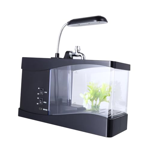 Kisangel 1stk Desktop-Aquarium-stifthalter-Uhr Vakuum Fisch Für Schüssel Schwimmbad Acrylverzierung Stiftbehälter Wecker Abs Black von Kisangel