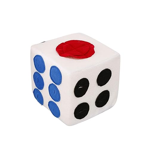 Kisangel Langsame Futterspender Für Hunde Schnüffelspielzeug Würfelform Futter-Puzzle-Spielzeug Aus Weichem Plüsch – Würgefunktion Für Die Spielzeit des Haustiers von Kisangel