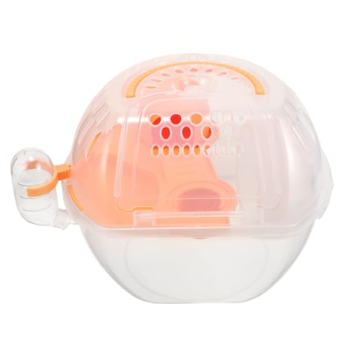 Kisangel 1pc Hamster Box Haustier Käfig Für Hamster Mit Griff Orange Tragbare Leichte von Kisangel