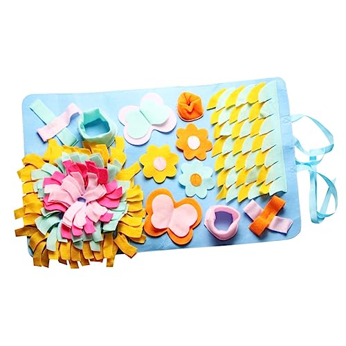 Kisangel Haustier Sniffing Kissen Hundefutter Langsam Fütterung Matte Blumen Sniff Training Pad von Kisangel