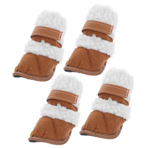 Kisangel 2 Paar Schneestiefel für Haustiere Schneeschuhe für kleine Hunde Lila Kies für das Aquarium Stiefeletten hundeschuhe Chihuahua-Stiefel Pfotenschutz rutschfest von Kisangel