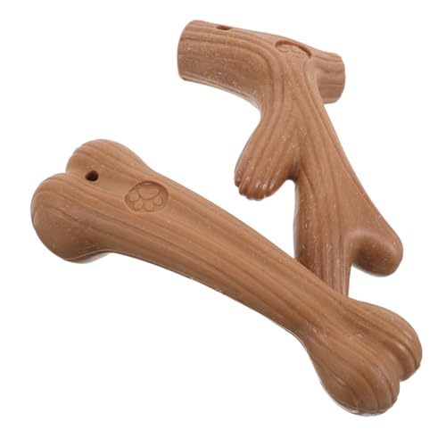 Kisangel 2 STÜCK Kauspielzeug für Hunde Kaustangen aus Holz für Welpen und Kleine Hunde Zahnpflege und Frischer für Training und Interaktion von Kisangel