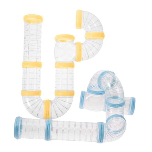 Kisangel 2 Sätze Hamsterkäfig Röhren Transparente DIY Verbindungstunnel aus Robustem Erweiterbar für Zwerghamster Meerschweinchen Igel und Kleine Haustiere Spielspaß und Bewegungsfreiheit von Kisangel