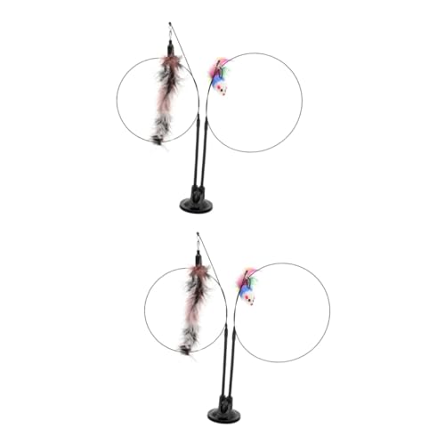 Kisangel 2sätze Interaktives Katzenspielzeug Mit Saugnapf Multifunktionale Katzenangel Für Indoor-Katzen Fördert Bewegung Und Spieltrieb Sicheres Spielen Für Kätzchen Und Erwachsene von Kisangel