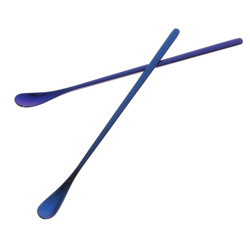 Kisangel 2 Stück Fütterungslöffel Eidechsenfutter Scoop Schaufel Für Tiernahrung Schildkrötenfutter Wasser Reptil Essen Bärtiger Drache Winzig Schlange Rostfreier Stahl Blue von Kisangel
