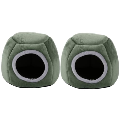 Kisangel 2 Stück Hamster Baumwolle Nest Kleine Haustiere Betten Hamster Haustier Warmes Bett Haustierbett Hamster Schlafbett Hamster Warmes Nest Kleines Haustier Nest Igel Winternest von Kisangel