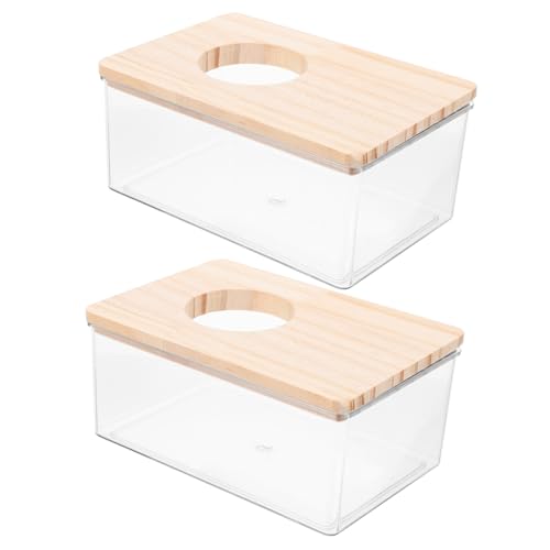 Kisangel 2 Stück Hamster Sandbad Box aus Klarem Leicht zu Reinigen Vielseitig als Hamsterbadewanne und Haustier Toilette Geeignet für Chinchillas und Kleine Haustiere von Kisangel