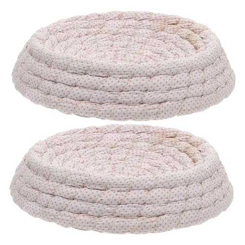 Kisangel 2 Stück Hamster Schlafnest aus Stroh Komfortables Schlafplatz für Kleintiere und Vögel Nest für Kaninchen und Tauben mit Robustem Bezug und Stabilem Design von Kisangel