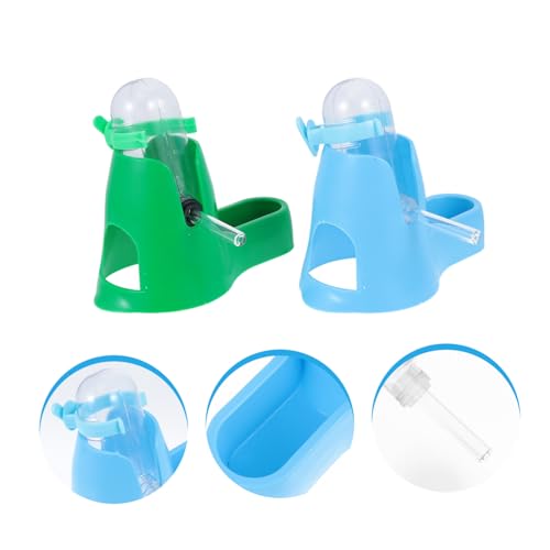 Kisangel 2 Stück Hamster Trinkflasche Automatischer Wasserspender aus Sicherem Kunststoff Hellgrün Auslaufsicher Kippsicher Großer Vorrat für Kleine Haustiere von Kisangel