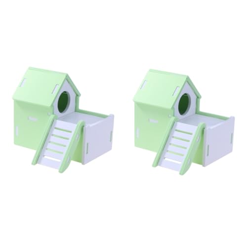 Kisangel 2stücke Holz Hamster Doppel-Deck Leiter Villa Grünes Versteck Für Kleintiere Fördert Nestinstinkte Und Bietet Sicheren Rückzugsort Für Hamster Mäuse Und Andere Kleine Kisangel 2stücke Holz Hamster Doppel-Deck Leiter Villa Grünes Versteck Für Kleintiere Fördert Nestinstinkte Und Bietet Sicheren Rückzugsort Für Hamster Mäuse Und Andere Kleine von Kisangel