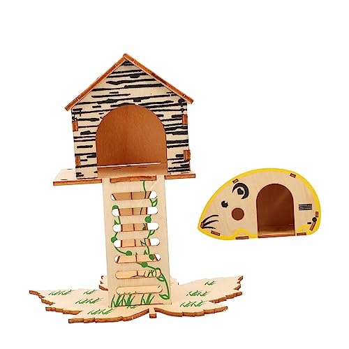 Kisangel 2 Stück Hamsterhaus aus Klettergerüst und Schlafplatz für Kleintiere für Hamster Zwerghamster Rennmäuse mit Spiel und Versteckmöglichkeiten Kisangel 2 Stück Hamsterhaus aus Klettergerüst und Schlafplatz für Kleintiere für Hamster Zwerghamster Rennmäuse mit Spiel und Versteckmöglichkeiten von Kisangel
