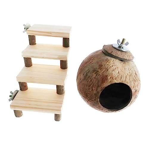 Kisangel 2stücke Hamster Spielzeug Aus Kokosnuss Naturmaterial Nest Treppe Für Kleine Haustiere Kauspielzeug Für Goldhamster Zwerghamster Meerschweinchen Und Andere Nager Kisangel 2stücke Hamster Spielzeug Aus Kokosnuss Naturmaterial Nest Treppe Für Kleine Haustiere Kauspielzeug Für Goldhamster Zwerghamster Meerschweinchen Und Andere Nager von Kisangel