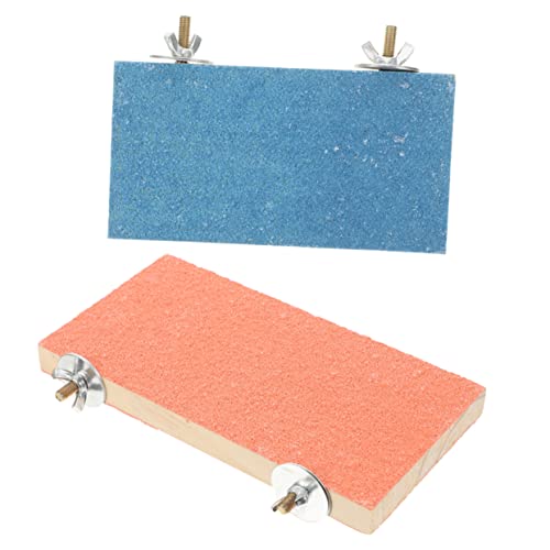Kisangel Papagei Übung Spielzeug 2 Stücke Vogel Plattform Holz Vogelkäfig Zubehör Sicheres Material Sitzstange Platz Zufällige Farbe von Kisangel