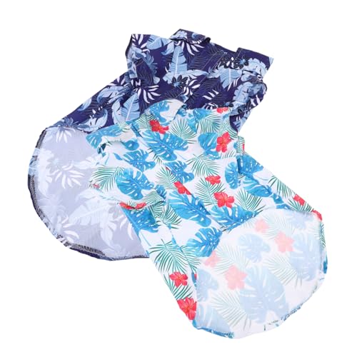 Kisangel 2stücke Sommer T-Shirt Für Hunde Im Hawaiianischen Stil Atmungsaktive Kleidung Für Kleine Hunde Süßes Hundeshirt Für Warme Tage Hautfreundlich Leicht Und Bequem Kisangel 2stücke Sommer T-Shirt Für Hunde Im Hawaiianischen Stil Atmungsaktive Kleidung Für Kleine Hunde Süßes Hundeshirt Für Warme Tage Hautfreundlich Leicht Und Bequem von Kisangel