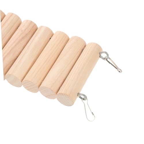 Kisangel 2 Stück Holzleiter Brücke für Kleintiere Biegbar Kletterspielzeug für Meerschweinchen und Hamster Indoor Outdoor Langlebig und Fördert Soziale Interaktion von Kisangel