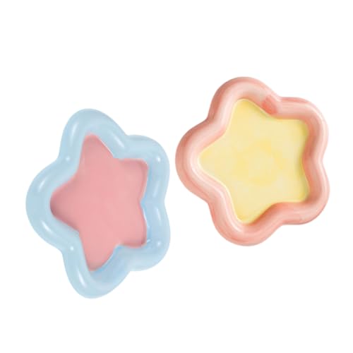 Kisangel 2 Stück Kleine Keramische Katzen und Hundenäpfe Multifunktionale Futter und Wassernäpfe für Haustiere für Trocken und Nassfutter Rutschfestes Design Hygienisch und Leicht zu von Kisangel
