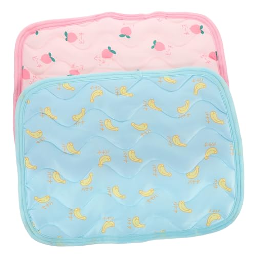 Kisangel 2 Stück Kleintier Kühlmatte für Hamster und Kaninchen Leichtes Strapazierfähiges Material für Sommer Tragbare Komfortable Kühlunterlage zur Verbesserung vom Schlafkomfort Kleiner von Kisangel