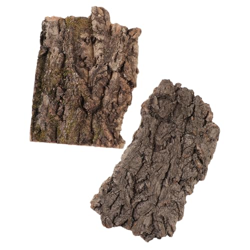 Kisangel 2 Stück Reptilien Kletterplattform Teilig Baumrinde Versteck Höhle Terrarium Landschaft für Eidechsen Gecko Bartagamen Geeignet Natürliche Dekoration Pflegeleicht von Kisangel